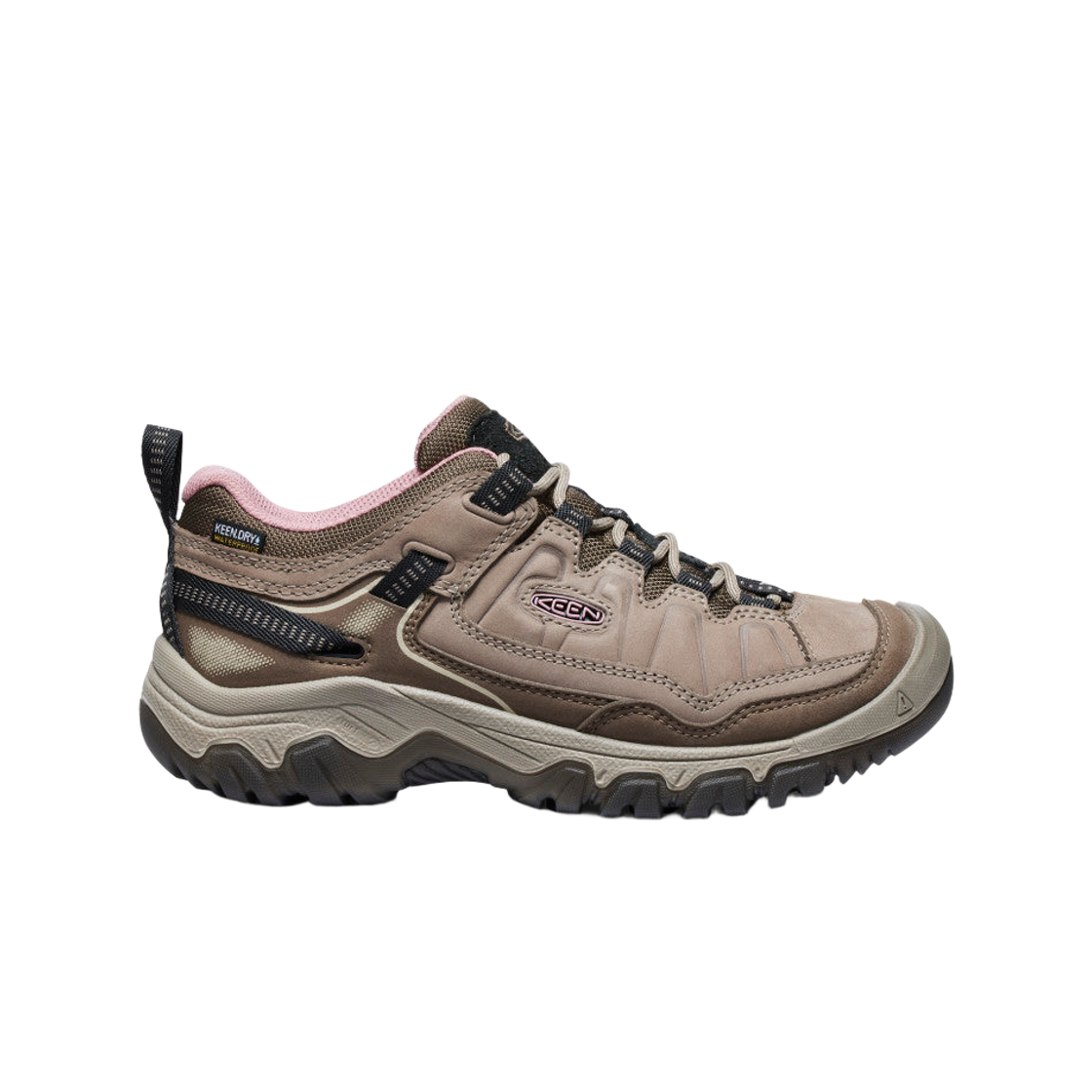 1028993 (W) Keen Targhee IV Waterproof Hiking Brindle Nostalgia Rose