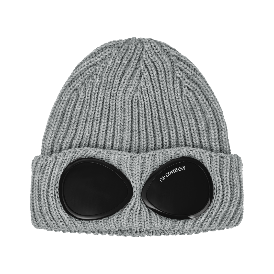 C.P. 컴퍼니 엑스트라 파인 메리노 울 고글 비니 문 멜란지 그레이 - 25FW(C.P. Company Extra Fine Merino Wool Goggle Beanie Moon Melange Grey - 25FW)