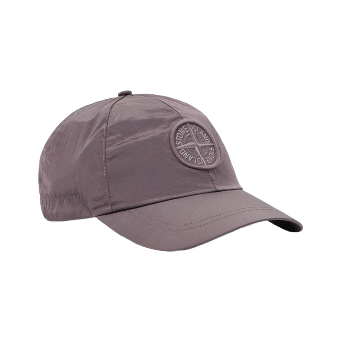 스톤 아일랜드 9100011 컴퍼스 자수 나일론 메탈 에코닐 베이스볼 캡 퍼플 그레이 - 26SS(Stone Island 9100011 Nylon Metal in Econyl Baseball Cap with Compass Embroidery Purple Grey - 26SS)
