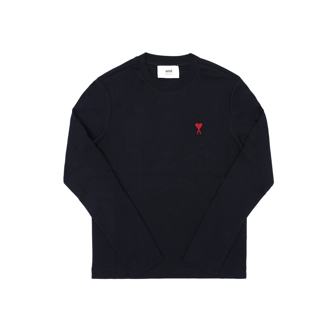 [20% 쿠폰] 아미 스몰 하트 로고 롱슬리브 티셔츠 나이트 블루([20% 쿠폰] AMI de Coeur Long Sleeves T-Shirt Night Blue) - 1