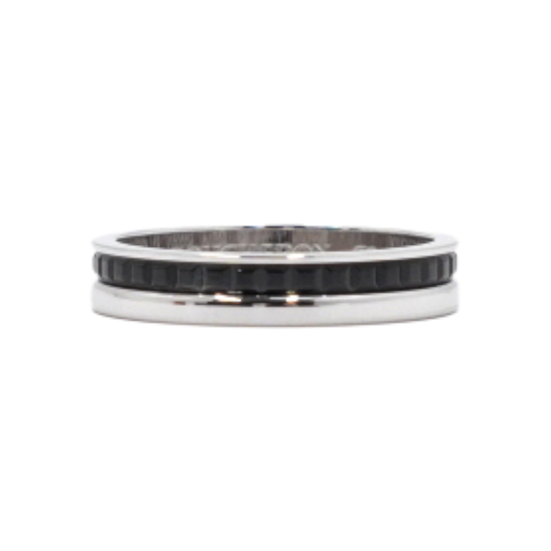 ITQRBKW956AR BOUCHERON JAL00206 18K White Gold Quattro Black Edition Wedding Band Ring - Size 12