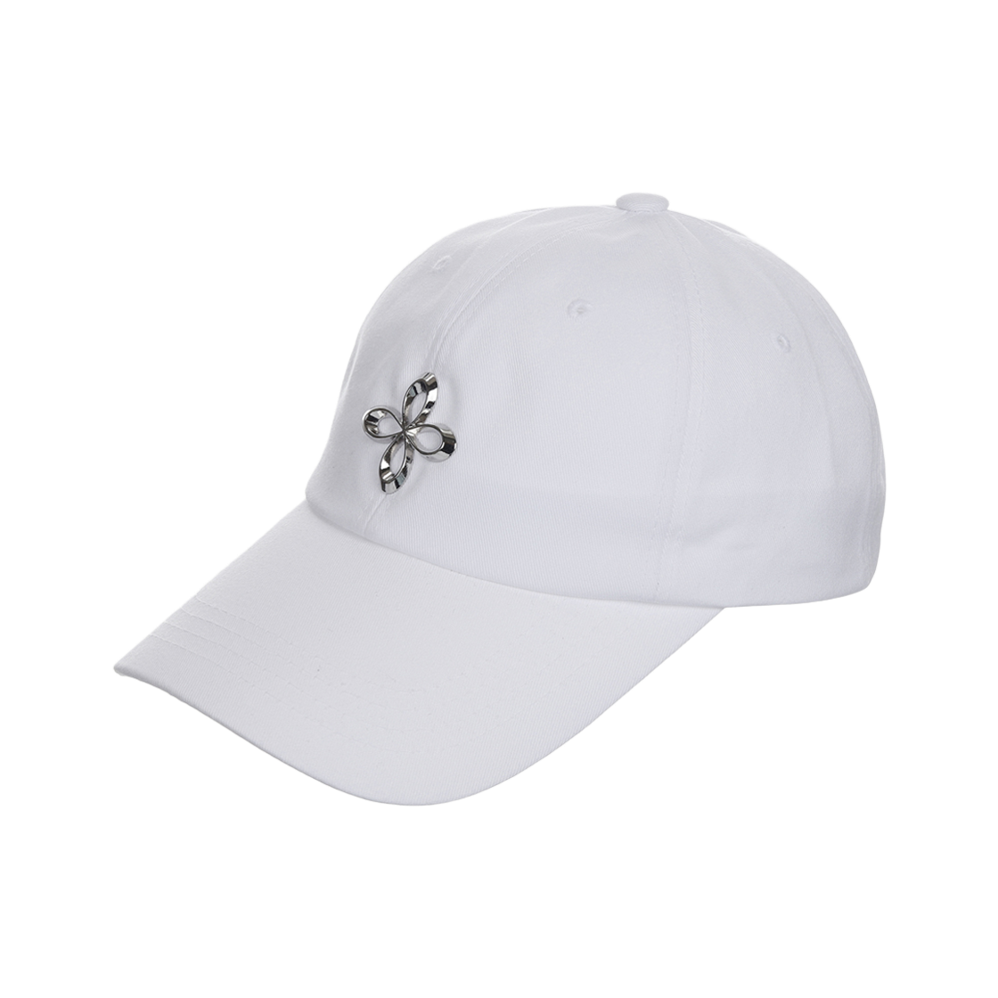 24DC001W Surgery Metal Clover Logo Cap White