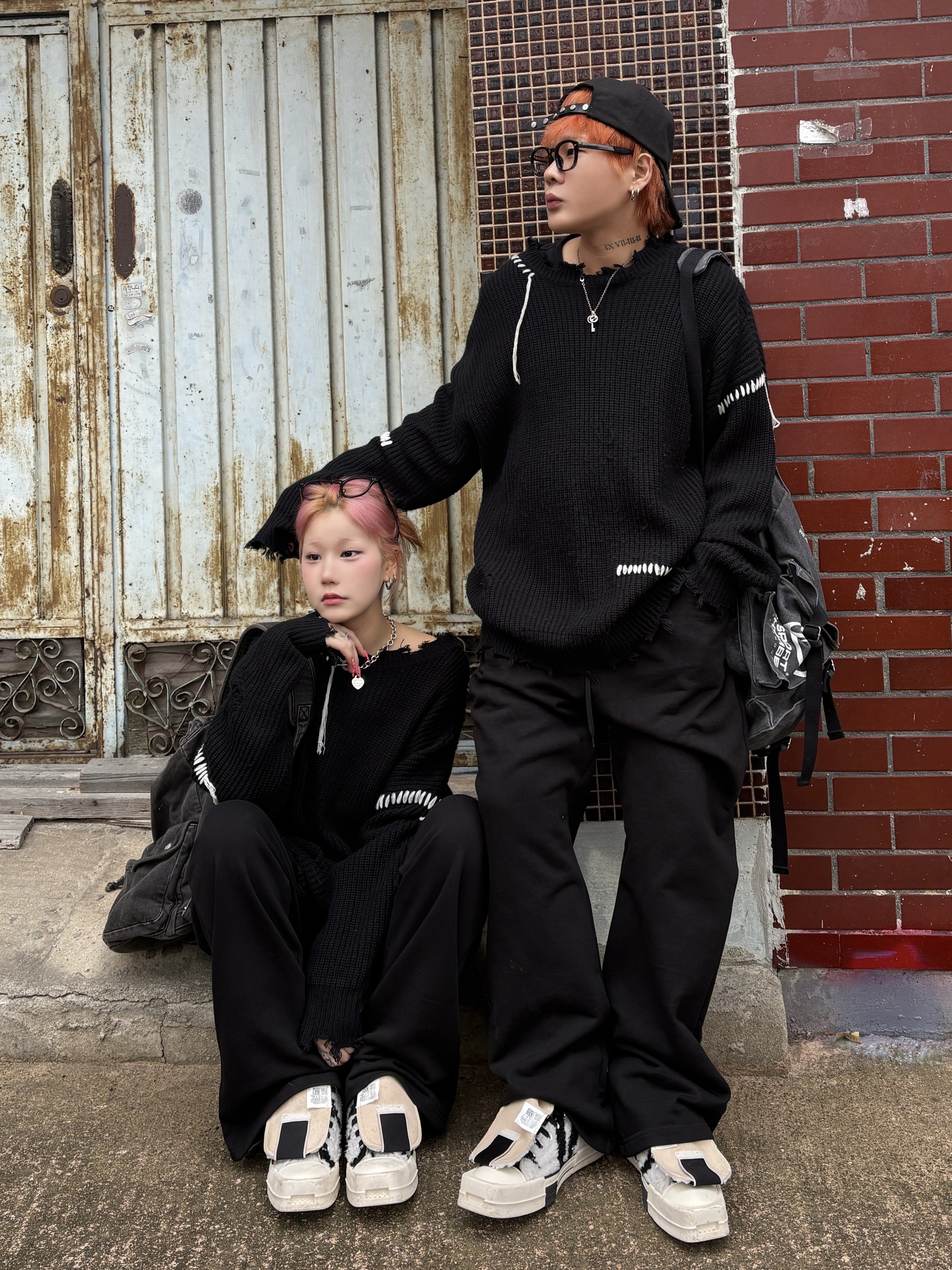 Converse x Drkshdw Turbodrk Chuck 70 Hi Lilly White, DEFGARMENTS Needle Denim Bag Pack Black Denim 착용 스타일 - 2
