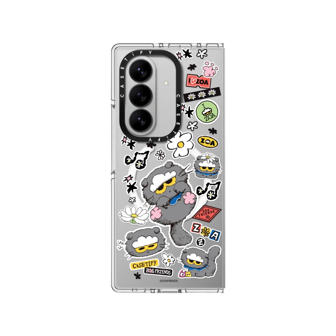케이스티파이 x 조앤프렌즈 갤럭시 조아 스티커 임팩트 클리어 케이스(Casetify x Zo&Friends Galaxy Zoa Sticker Impact Clear Case) - 1
