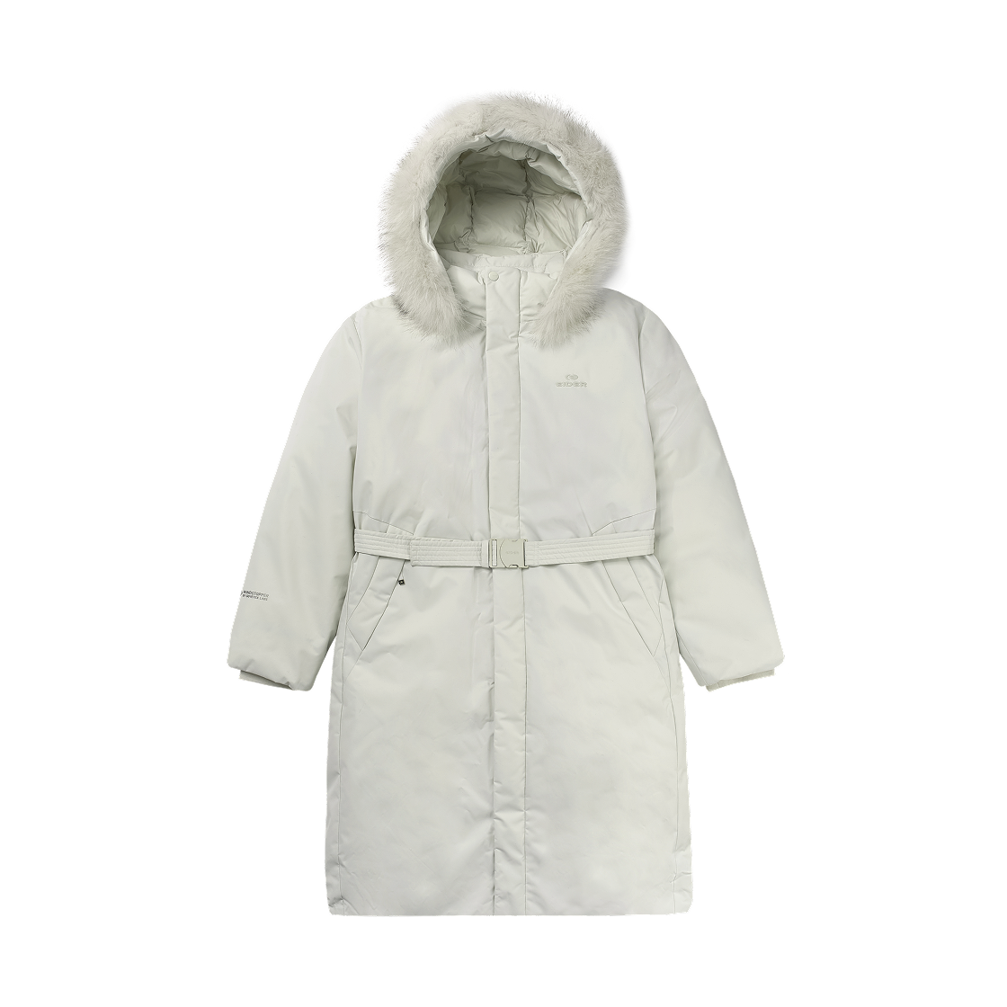 DWW23507C1 (W) Eider La Reine Windstopper Long Down Jacket Ice Grey