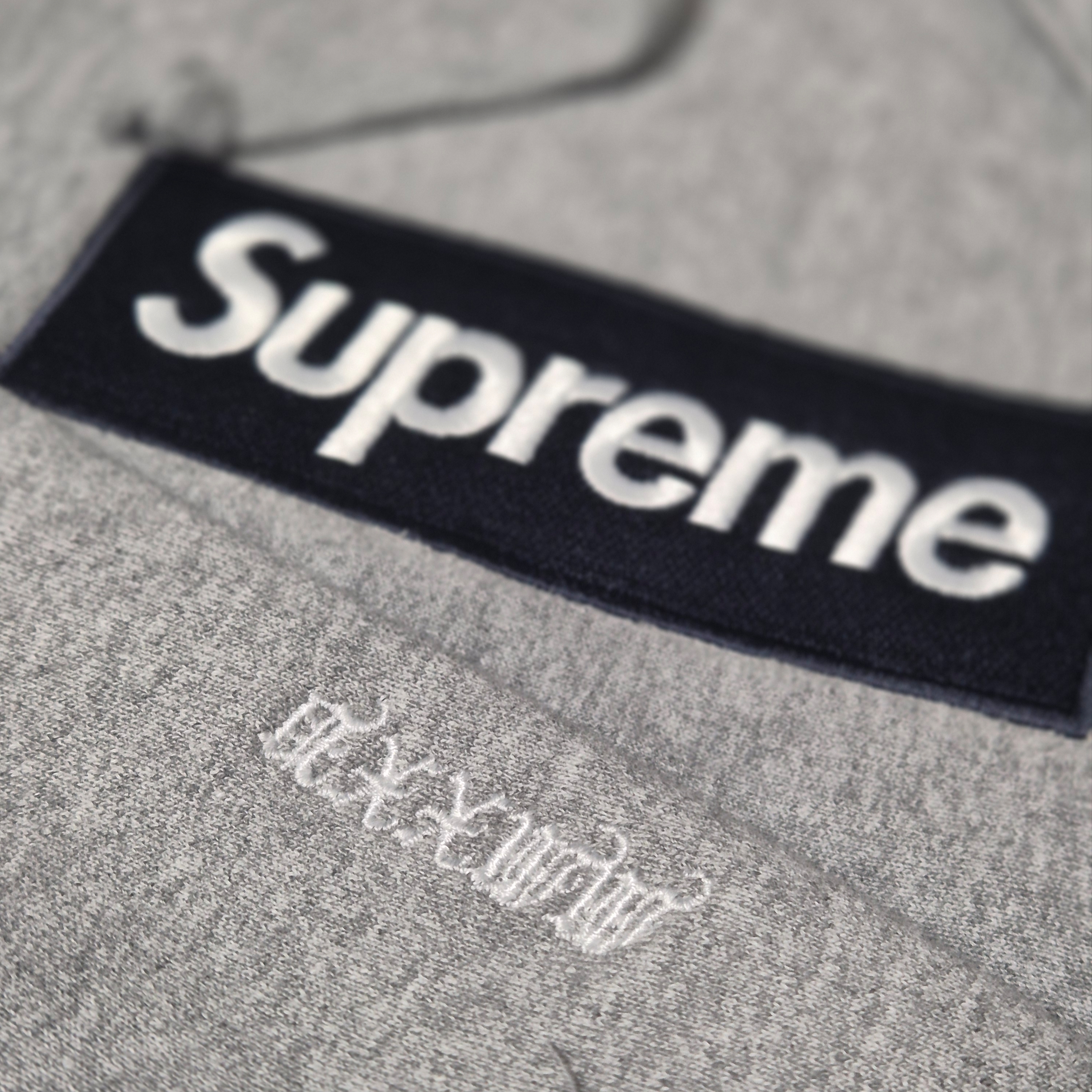 Supreme Box Logo Hooded Sweatshirt Heather Grey - 25FW 착용 스타일 - 1