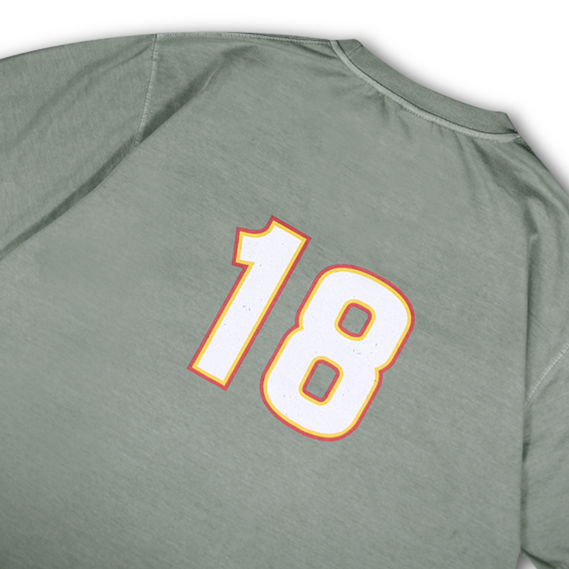 위얼드월드 위얼드 타워 피그먼트 티셔츠 - 라이트카키(Weird World Weird Tower Pigment T-Shirt - Light Khaki) - 4