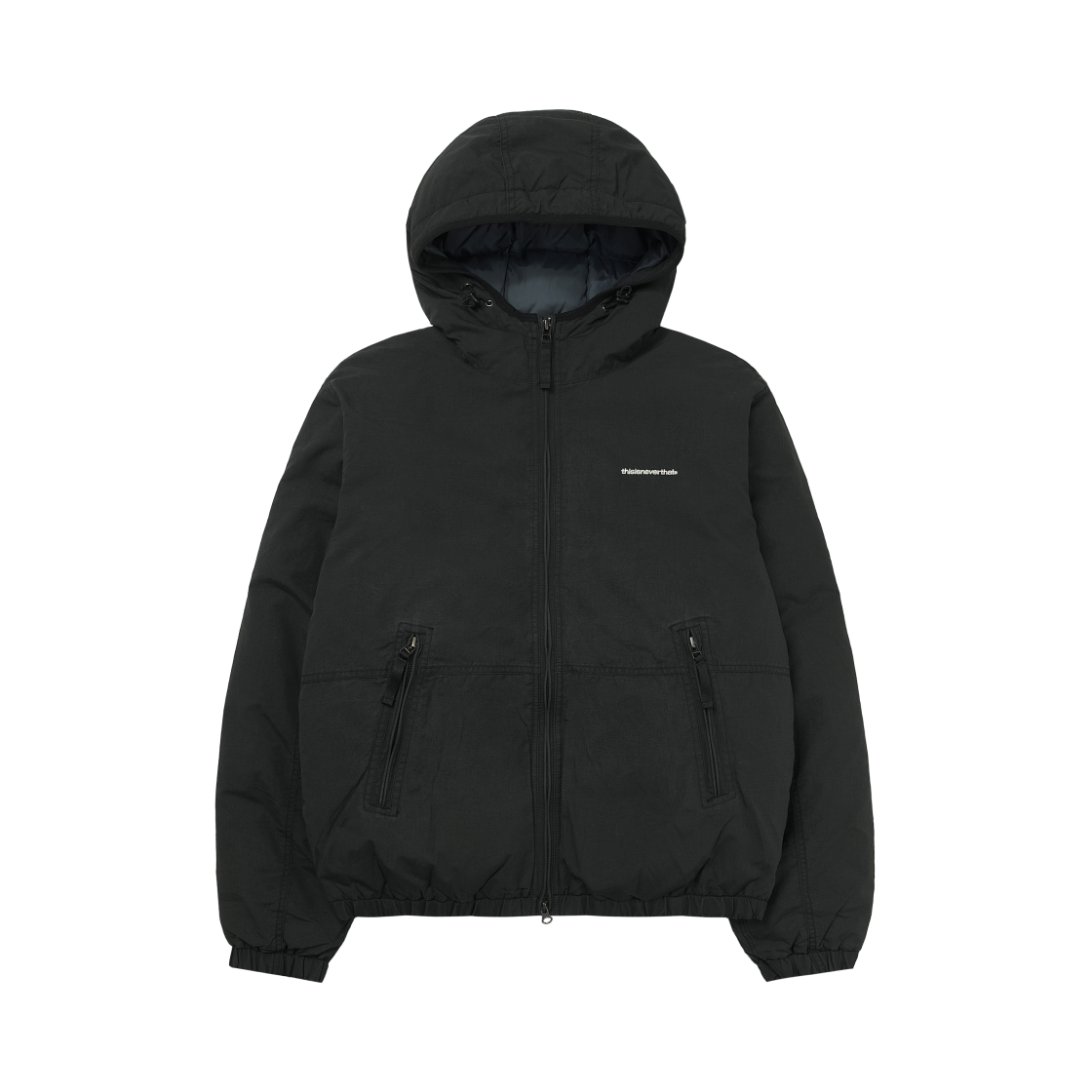 디스이즈네버댓 워시드 다운 푸퍼 자켓 블랙(Thisisneverthat Washed Down Puffer Jacket Black)