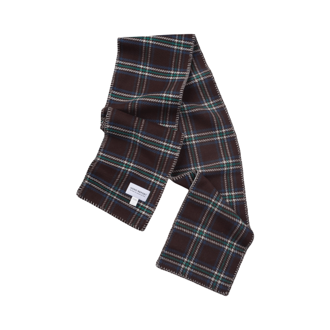 호노 리포트 블랭킷 머플러 브라운 체크(Hono Report Blanket Muffler Brown Check)