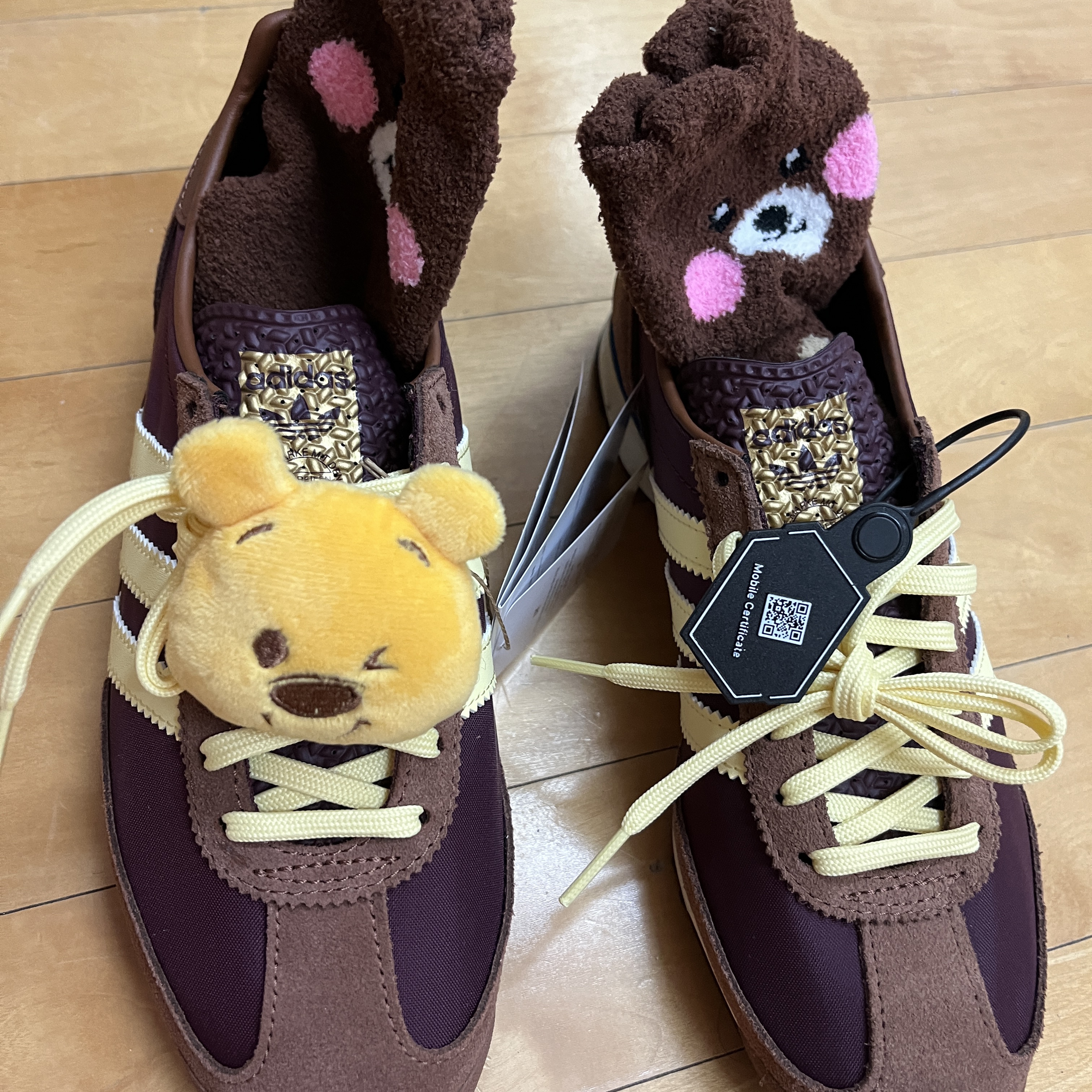(W) Adidas SL 72 OG Maroon Almost Yellow 착용 스타일