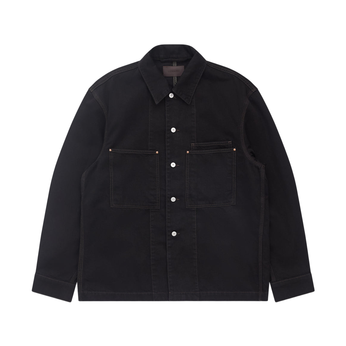 OV1024-LD1064-999 Lemaire Workwear Overshirt Black