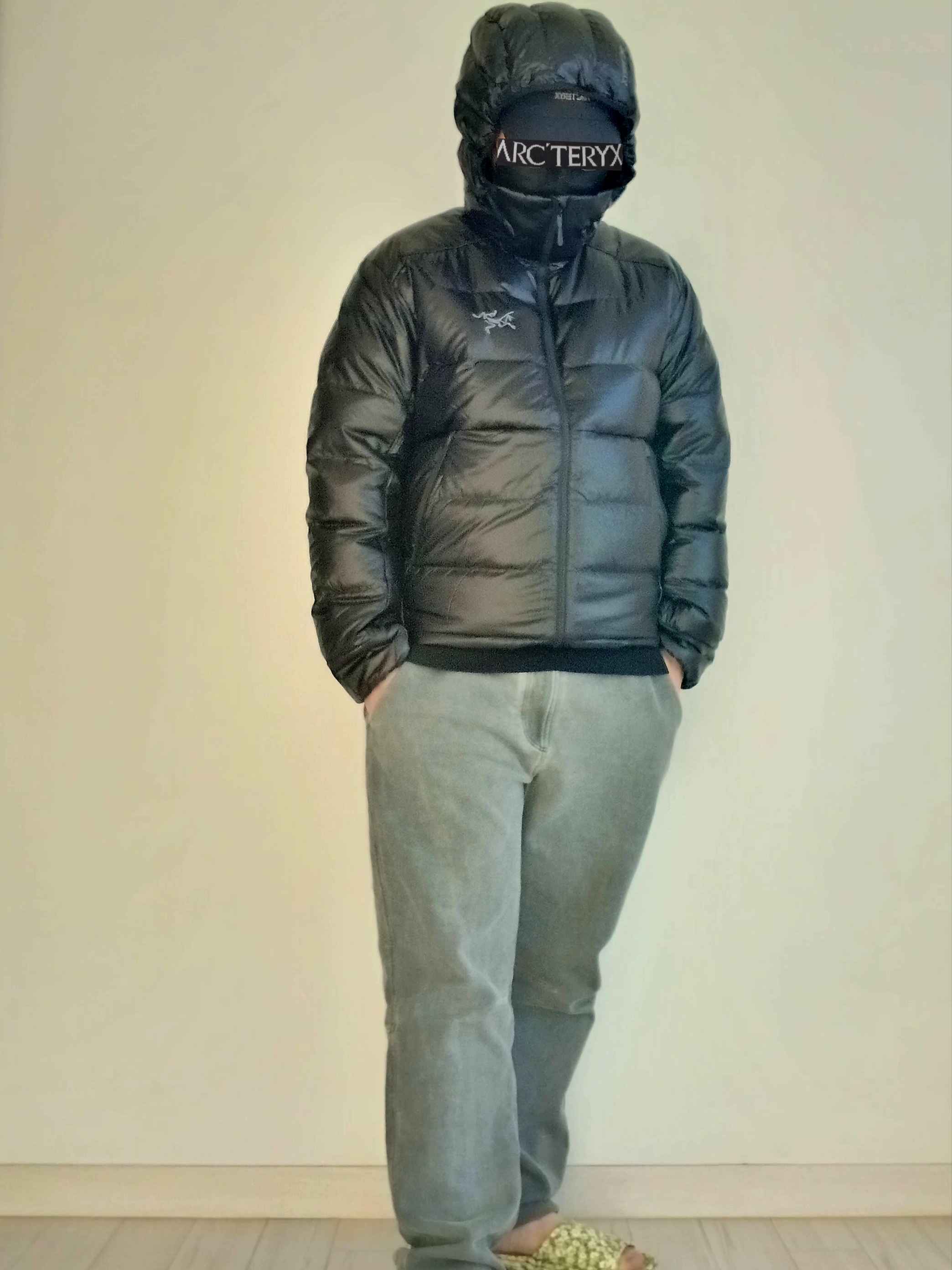 Arc'teryx Bird Word Cap 24K Black, Arc'teryx Cerium SV Hoody Black 착용 스타일 - 6
