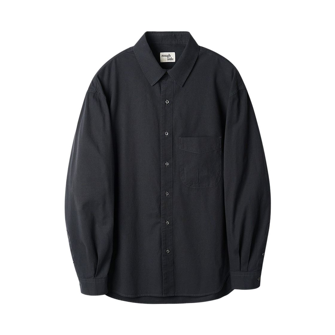 - Rough Side Shirring Shirt Dark Navy
