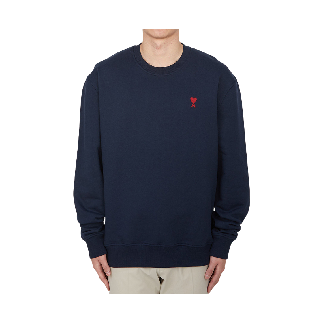 [15% 쿠폰] 아미 스몰 하트 로고 코튼 스웨트셔츠 네이비([15% 쿠폰] AMI de Coeur Cotton Sweatshirt Navy) - 2