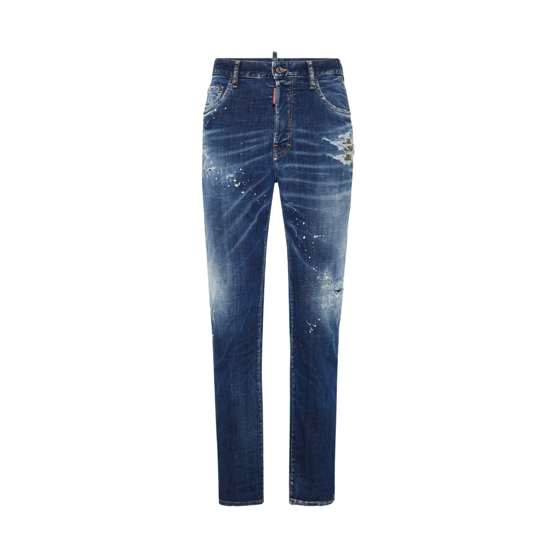 S74LB1646S30342470 Dsquared2 Dark Broken Knee Wash 642 Jeans Navy