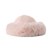 (W) Alo Yoga Courchevel Cashmere Faux Fur Beanie Frosted Pink