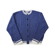 Hono Report Hairy Round Cardigan Blue