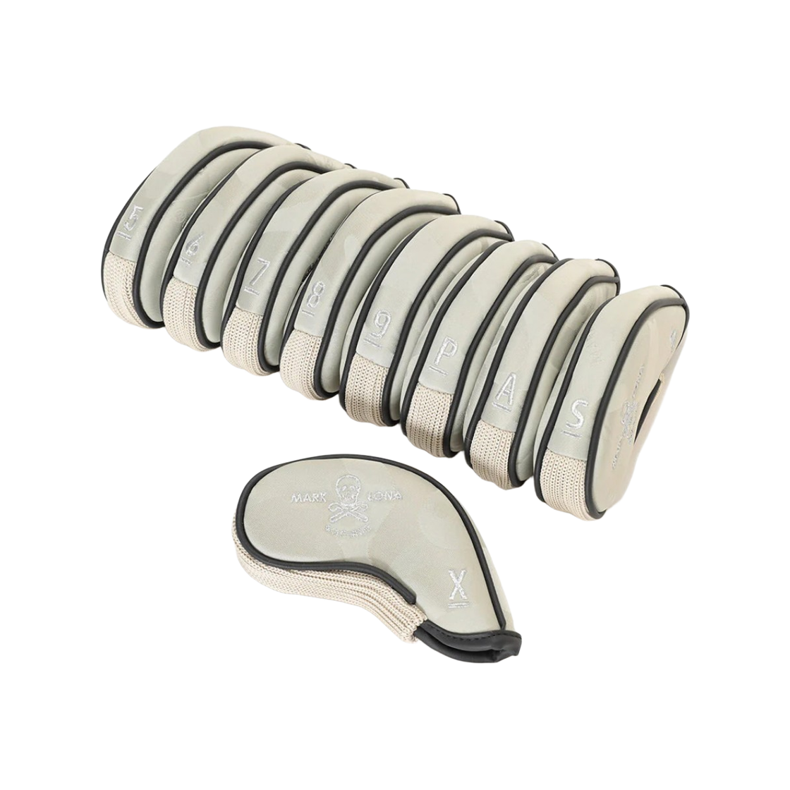 MLS-5C-SH06 Mark & Lona Golf Iron Headcover Set Ice Grey