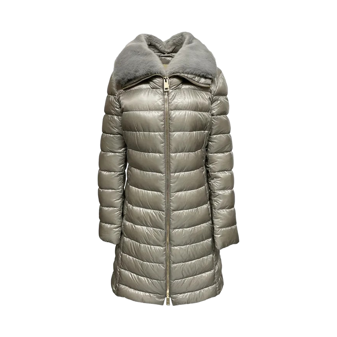 (W) 에르노 엘리사 롱 구스다운 자켓 라이트 그레이((W) Herno Elisa Long Goose Down Jacket Light Grey) - 1