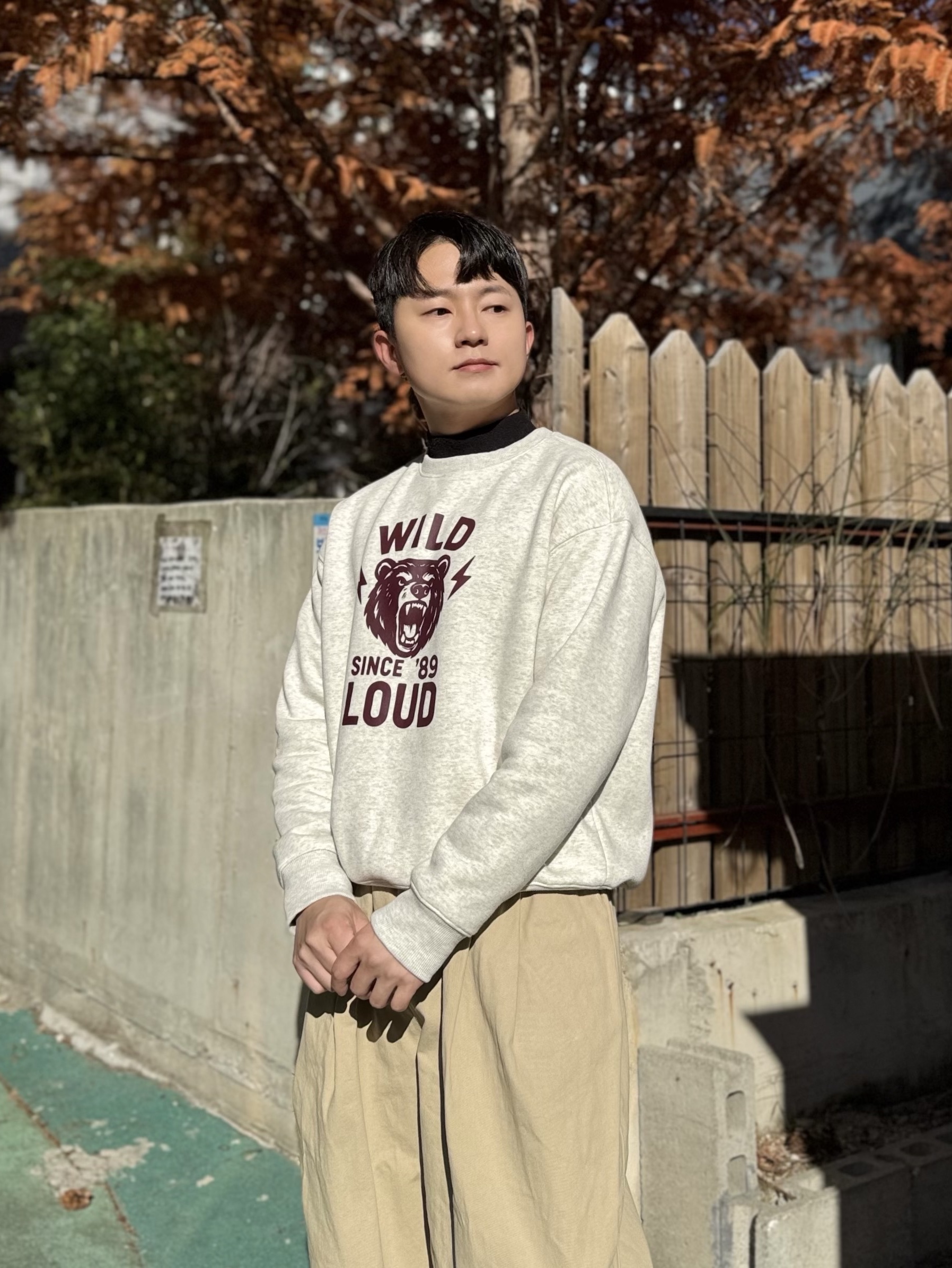 Fila Flaire Brown 착용 스타일 - 3