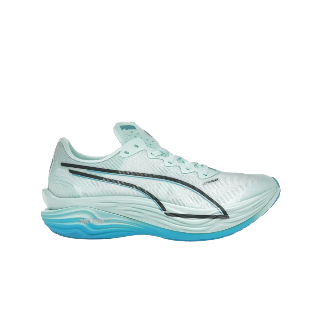 (W) 푸마 디비에이트 나이트로 엘리트 3 민트 멜트 스피드 블루((W) Puma Deviate Nitro Elite 3 Mint Melt Speed Blue)