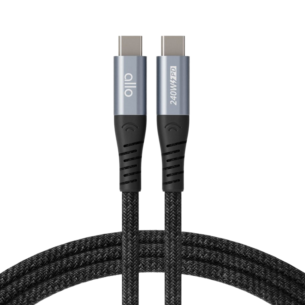 알로코리아 아크라인 240W PD PPS CtoC 초고속 충전 SR 패브릭 케이블 1.5M(AlloKorea Arcline 240W PD PPS USB-C to C Super Fast Charging SR Fabric Cable 1.5m)