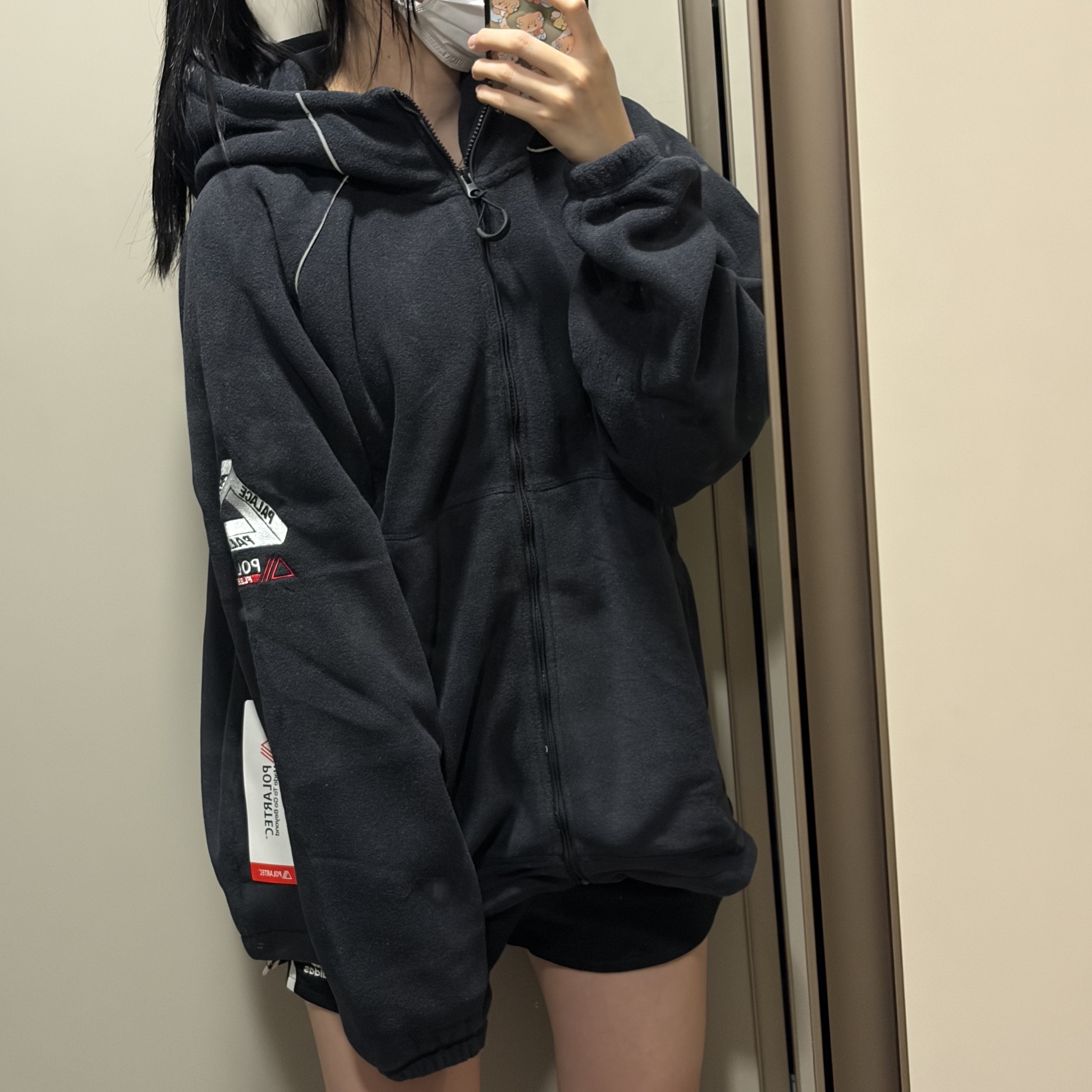 Palace Polartec Jacket Black - 25FW 착용 스타일