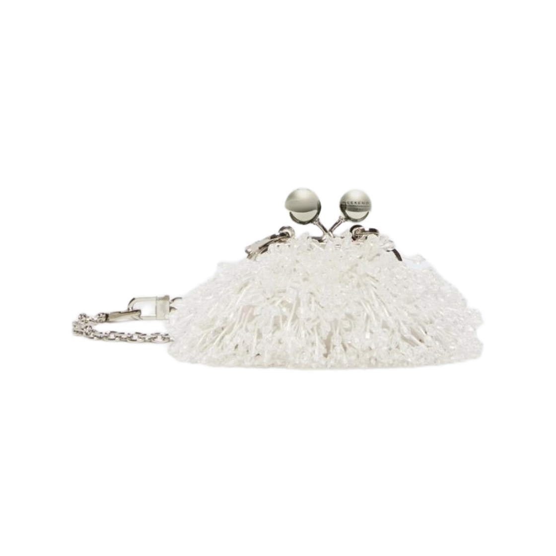 DOTTO-002 Weekend Max Mara Dotto Satin Sequin Nano Pasticcino Bag White