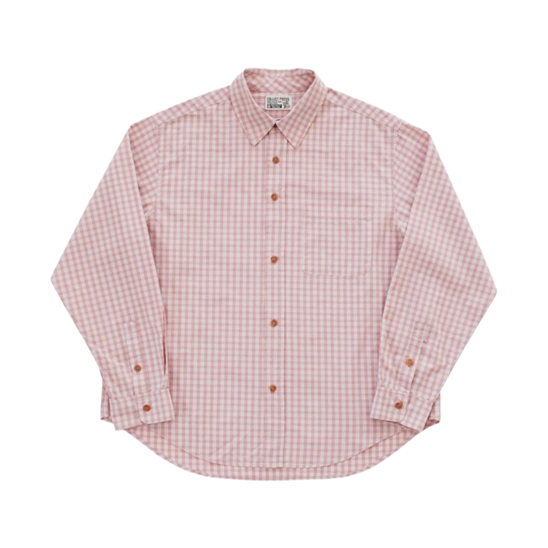 컬렉트 피시스 피스 버드 셔츠 체크 핑크(Collect Pieces Peace Bird Shirts Checked Pink)