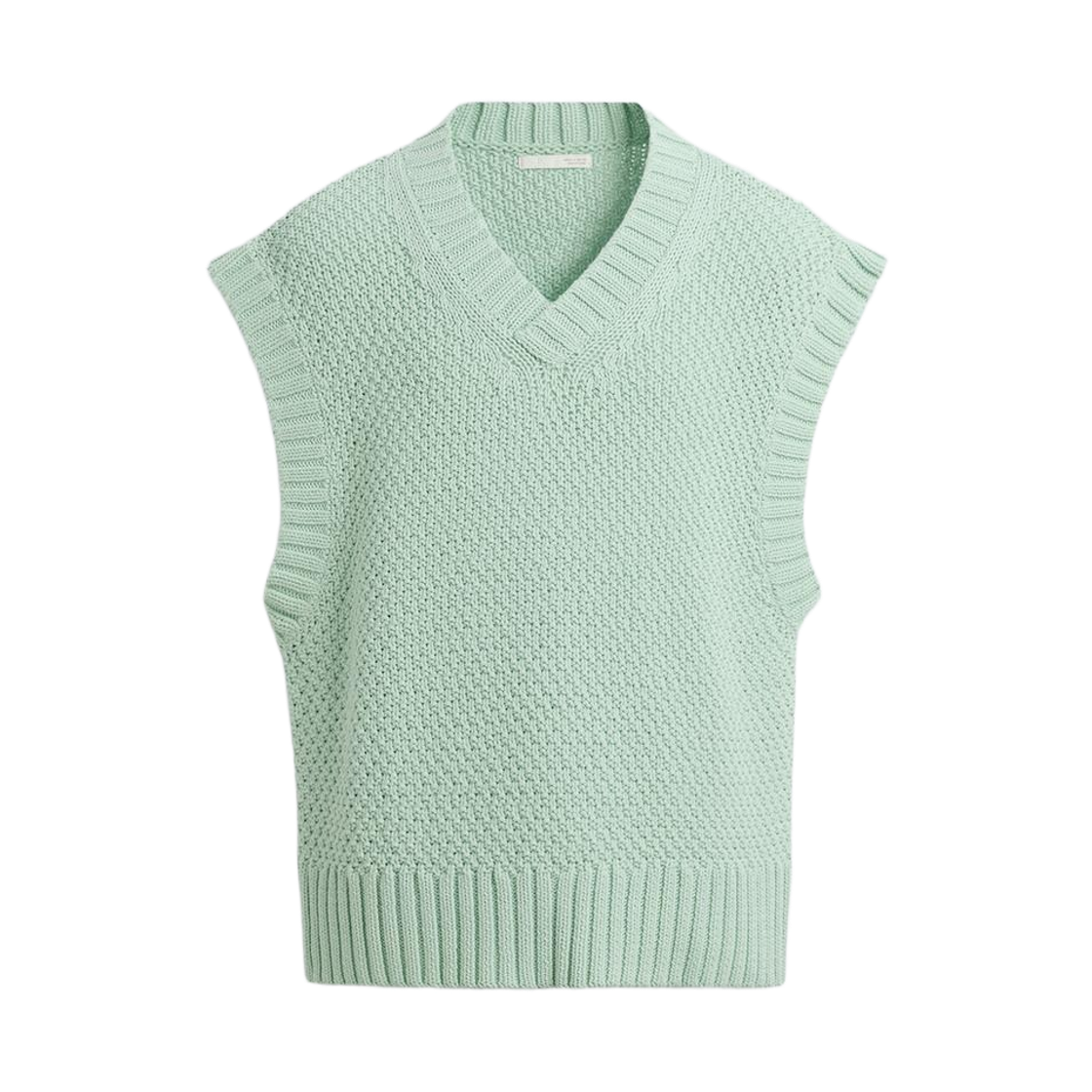 5755/412/982 Zara Textured Knit Vest Sea Green