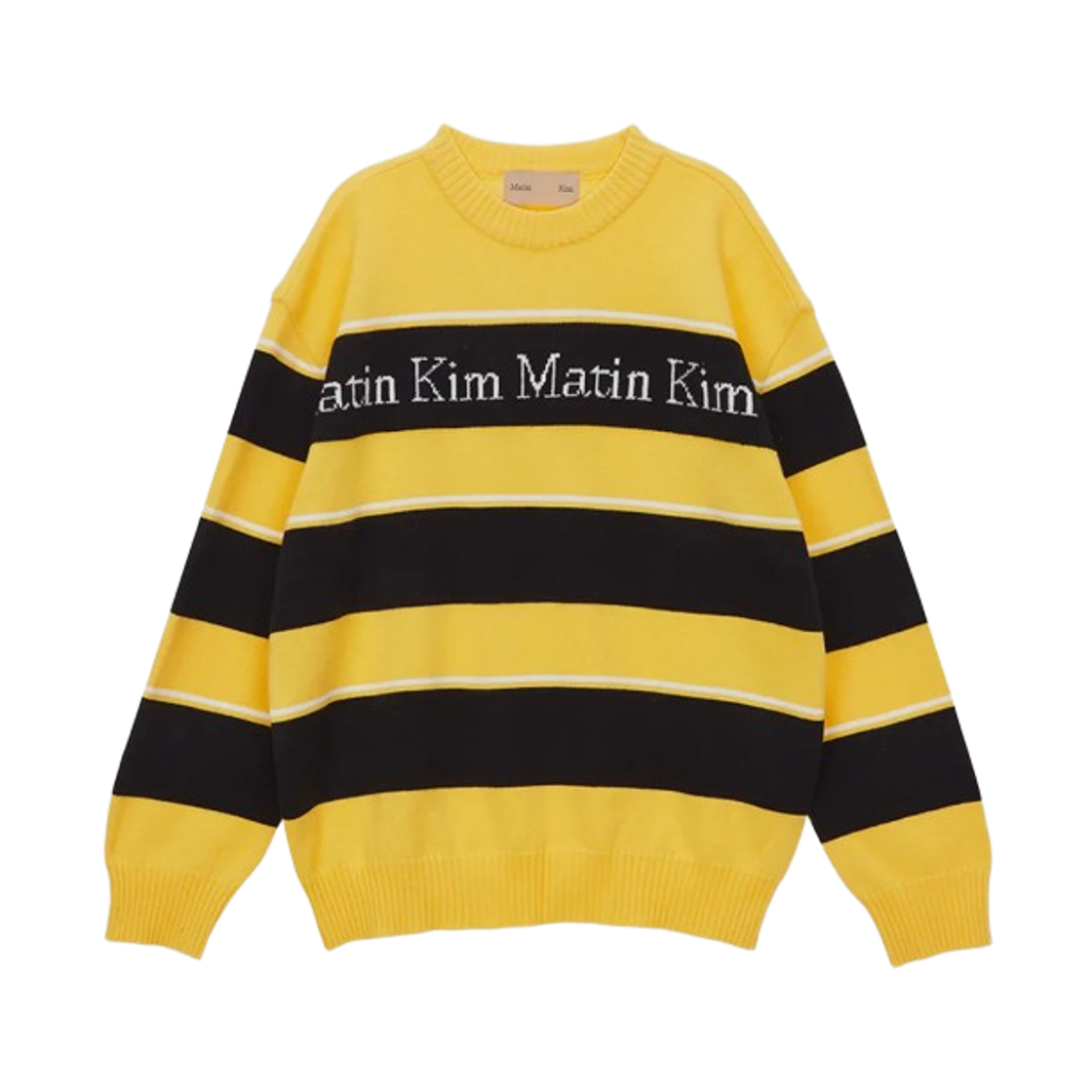 MK2312PO003M0YE Matin Kim Matin Stripe Knit Pullover Yellow