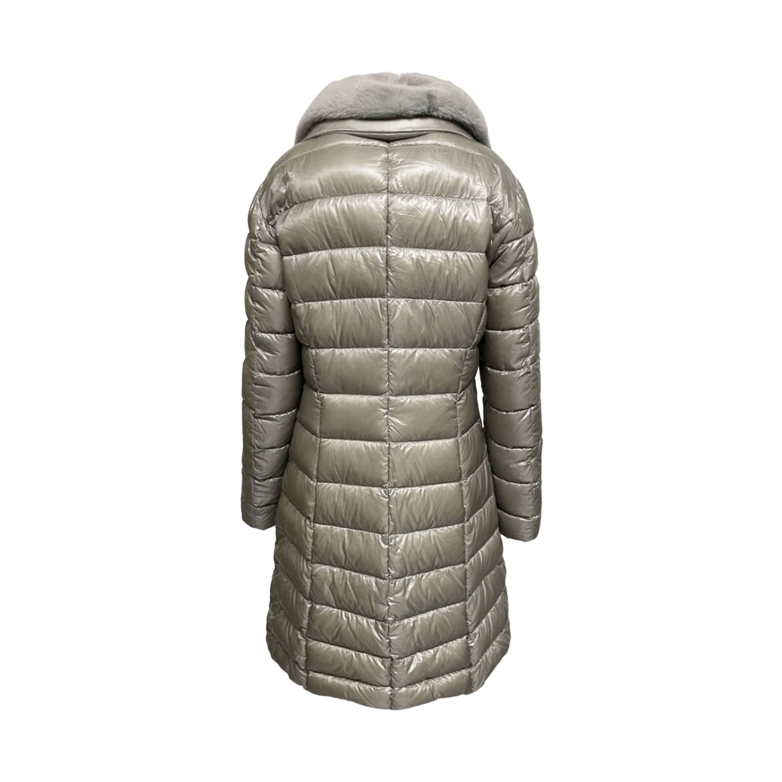(W) 에르노 엘리사 롱 구스다운 자켓 라이트 그레이((W) Herno Elisa Long Goose Down Jacket Light Grey) - 2