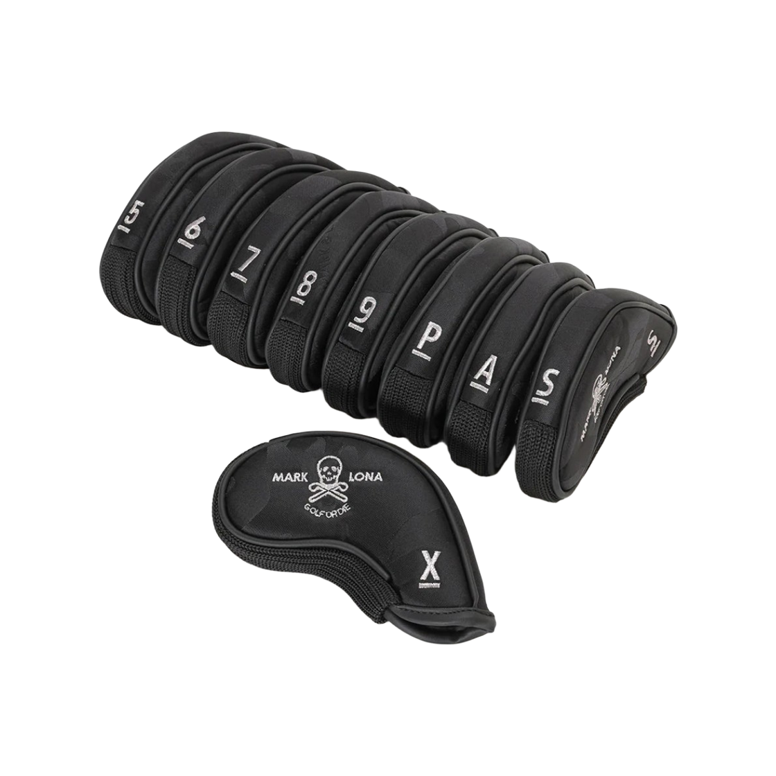 MLS-5C-SH06 Mark & Lona Golf Iron Headcover Set Black