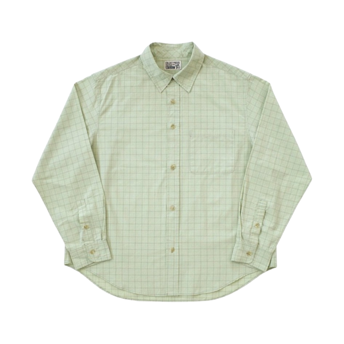 컬렉트 피시스 피스 버드 셔츠 체크 그린(Collect Pieces Peace Bird Shirts Checked Green)