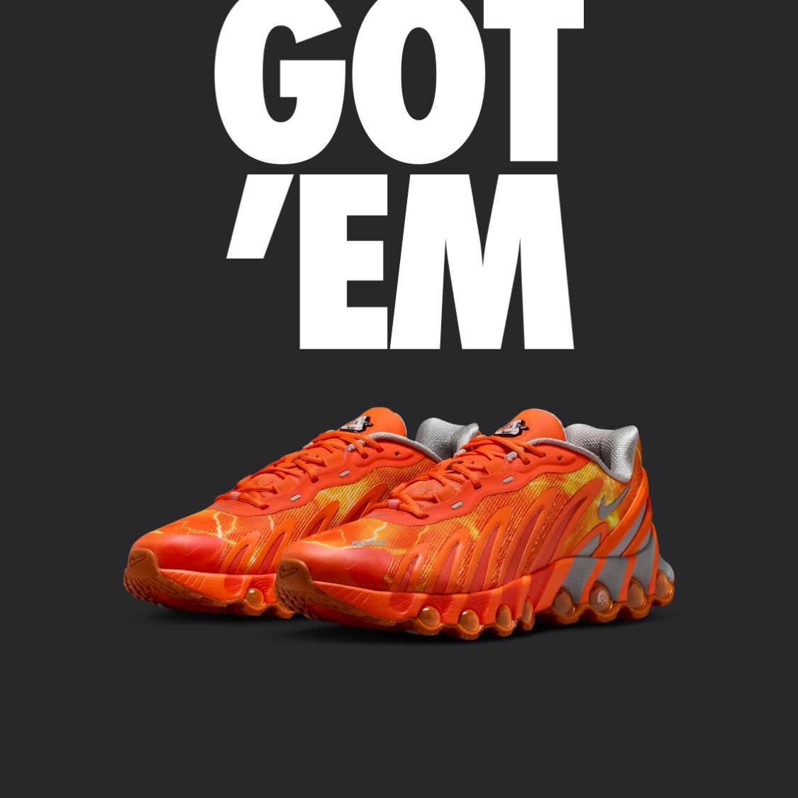 Nike x Palace Air Max Dn8 Safety Orange Particle Grey 착용 스타일