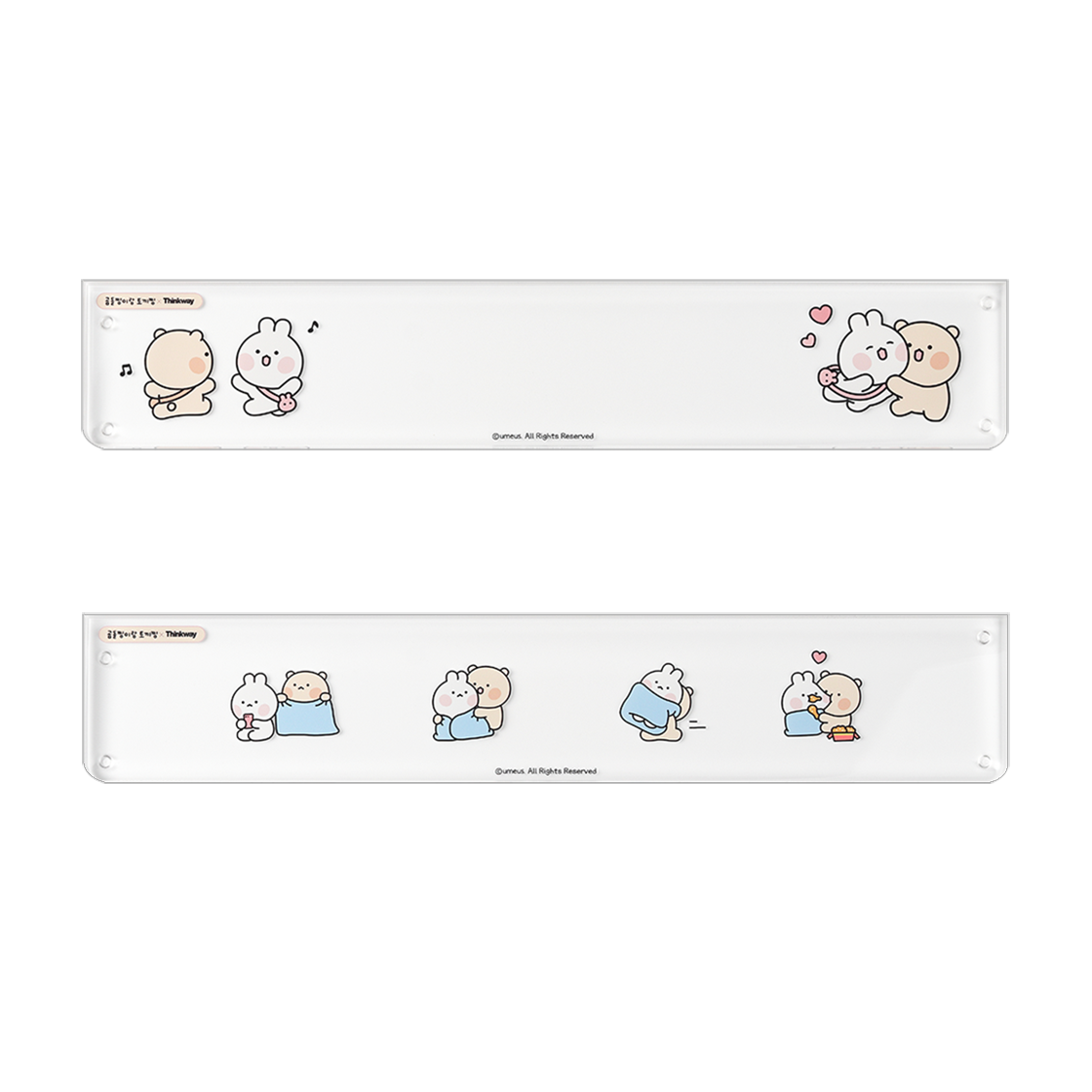 키보드 손목받침대 곰돌찡이랑 토끼찡 에디션 [사은품 증정] ThinkWay Cystal PalmRest GomDol and Tokki Edition