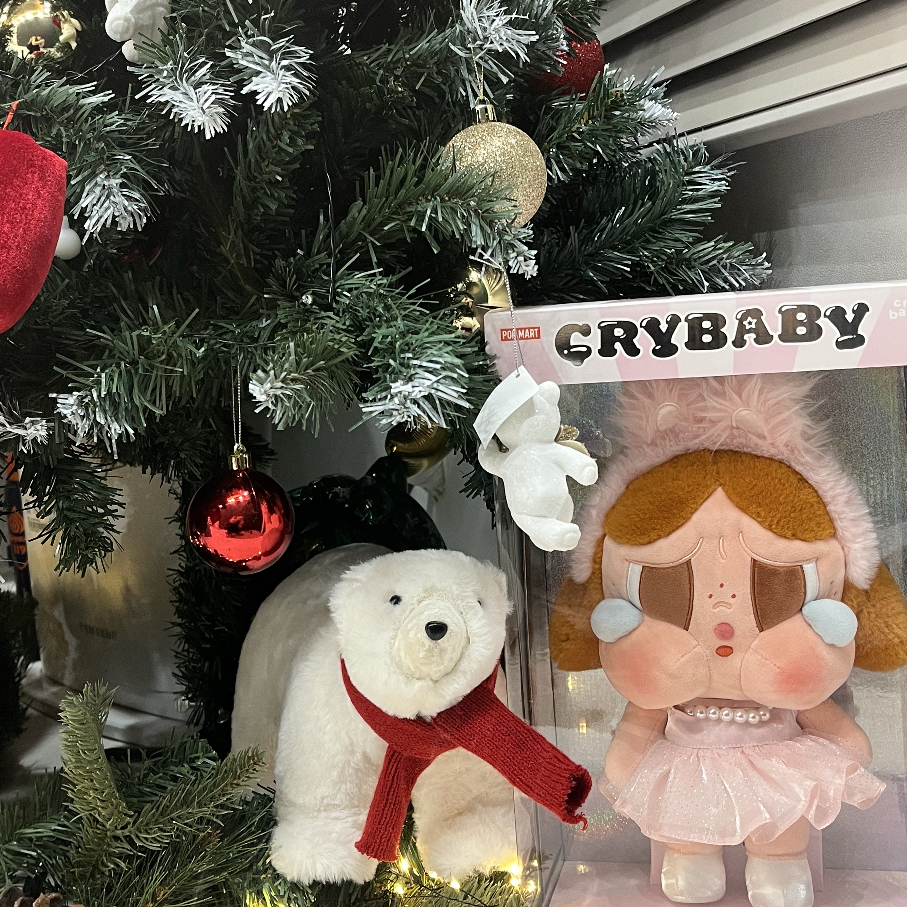 Pop Mart Crybaby Shiny Shiny Series Plush Doll Pink 착용 스타일 - 2