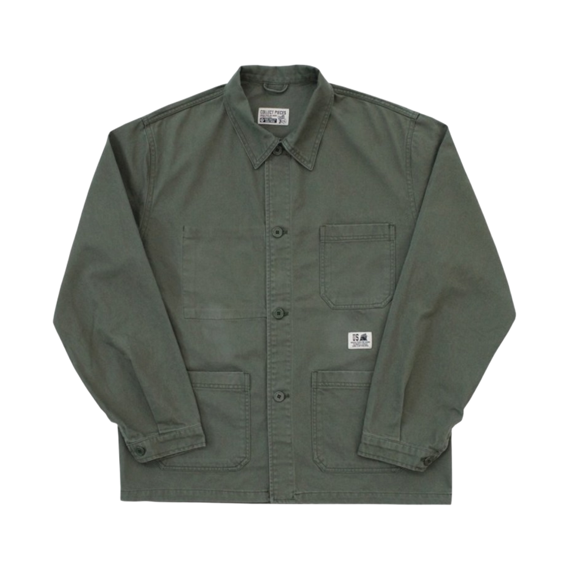 컬렉트 피시스 US 워크 자켓 올리브 그린(Collect Pieces US Work Jacket Olive Green)