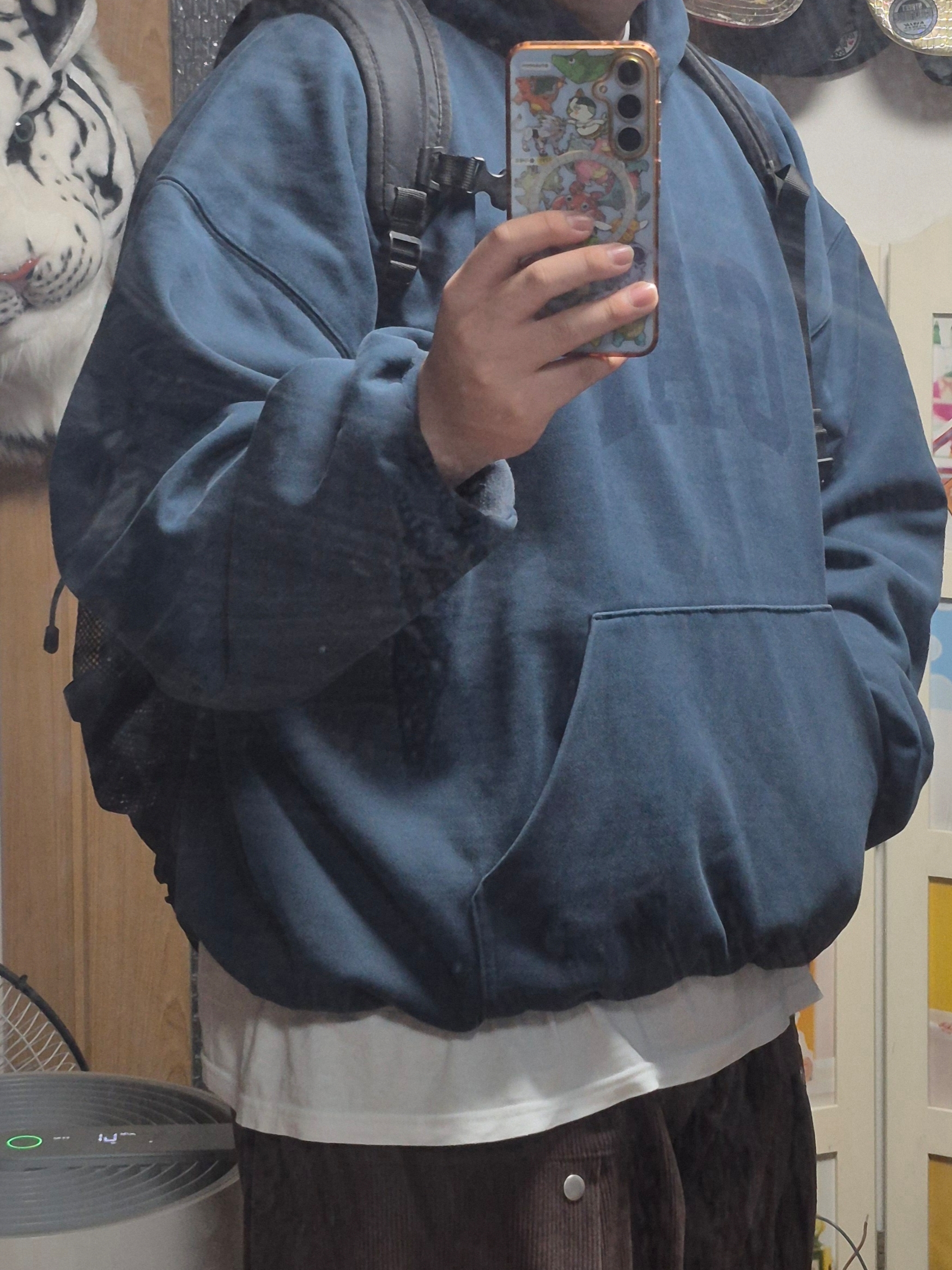 Yeezy Gap Engineered By Balenciaga Dove Hoodie Dark Blue, The North Face Big Shot Black 착용 스타일