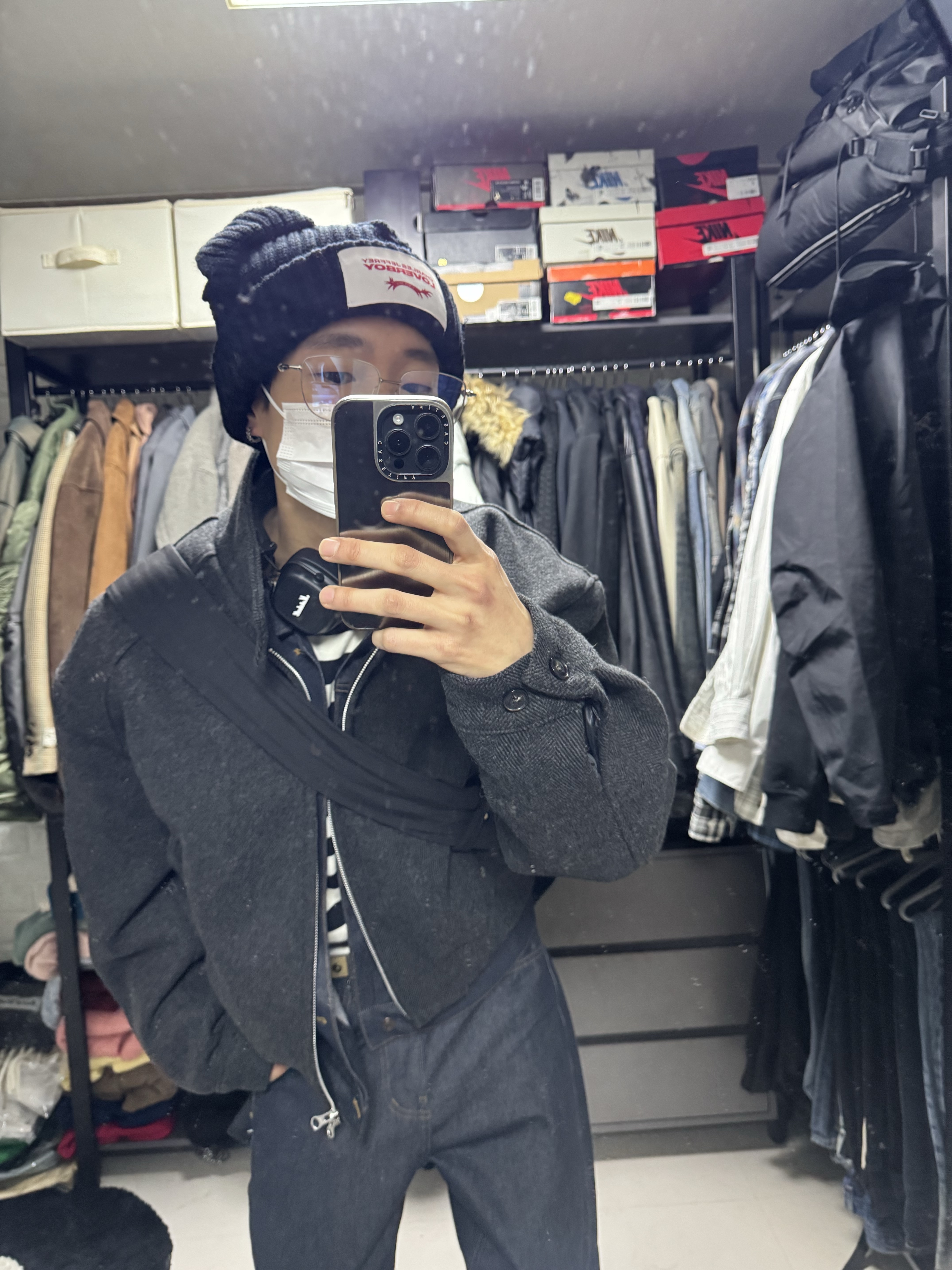 Charles Jeffrey Loverboy Chunky Ears Beanie Black, Marshall Major V Black (Korean Ver.) 착용 스타일 - 5