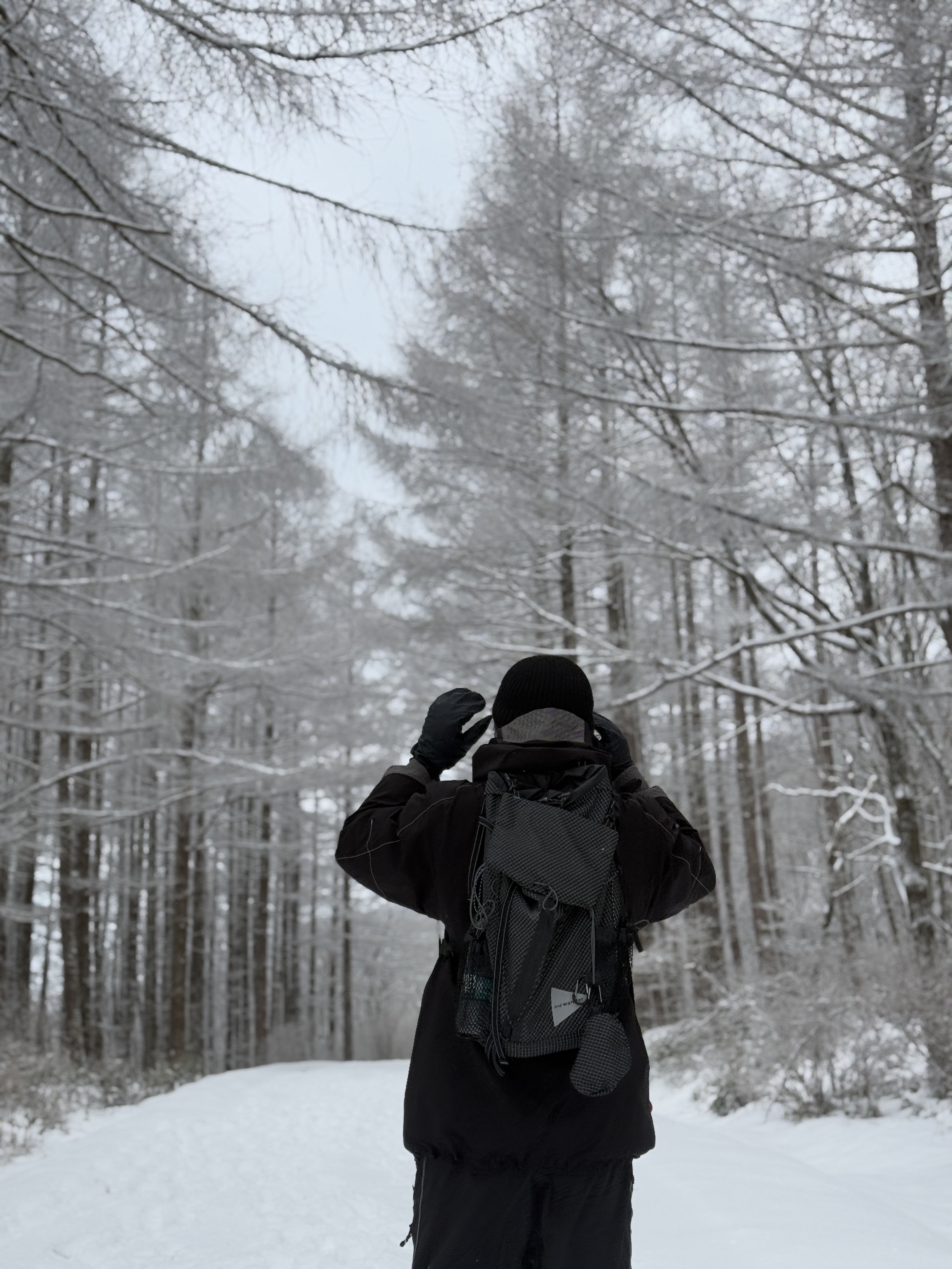 And Wander Pertex Shield Rain Jacket Black, C.P. Company Extra Fine Merino Wool Goggle Beanie Black - 24FW 착용 스타일 - 2