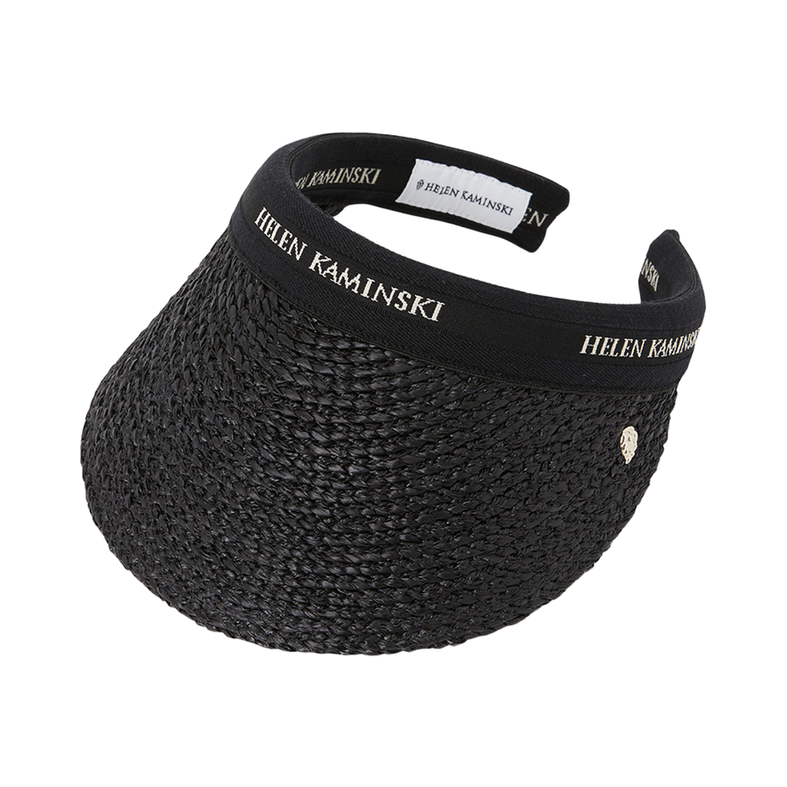 HAT52491 (W) Helen Kaminski Bianca Visor Charcoal Black