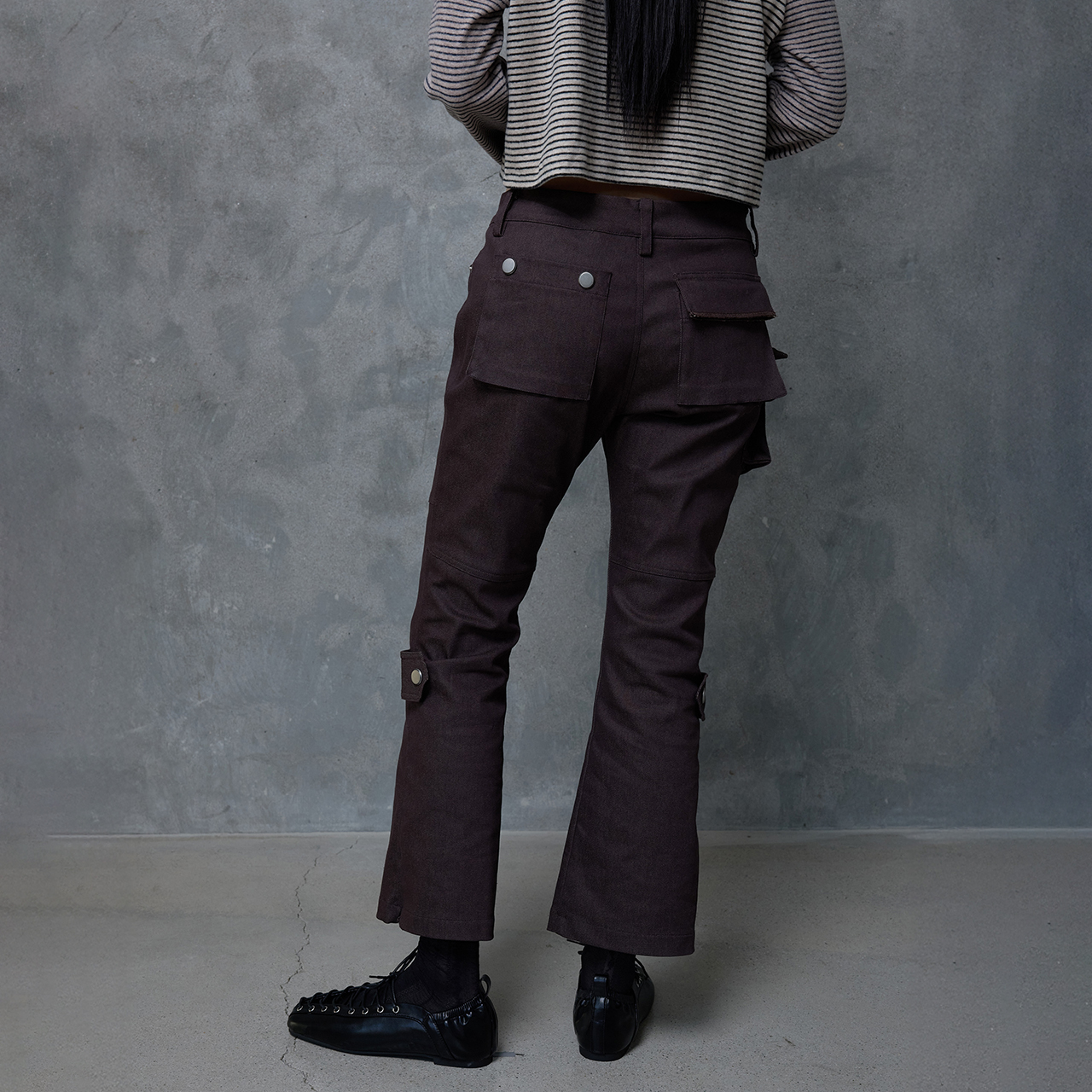 스틸레써디 리본 포켓 앵클 팬츠 브라운(Still Lethardy Ribbon Pocket Ankle Pants Brown) - 5