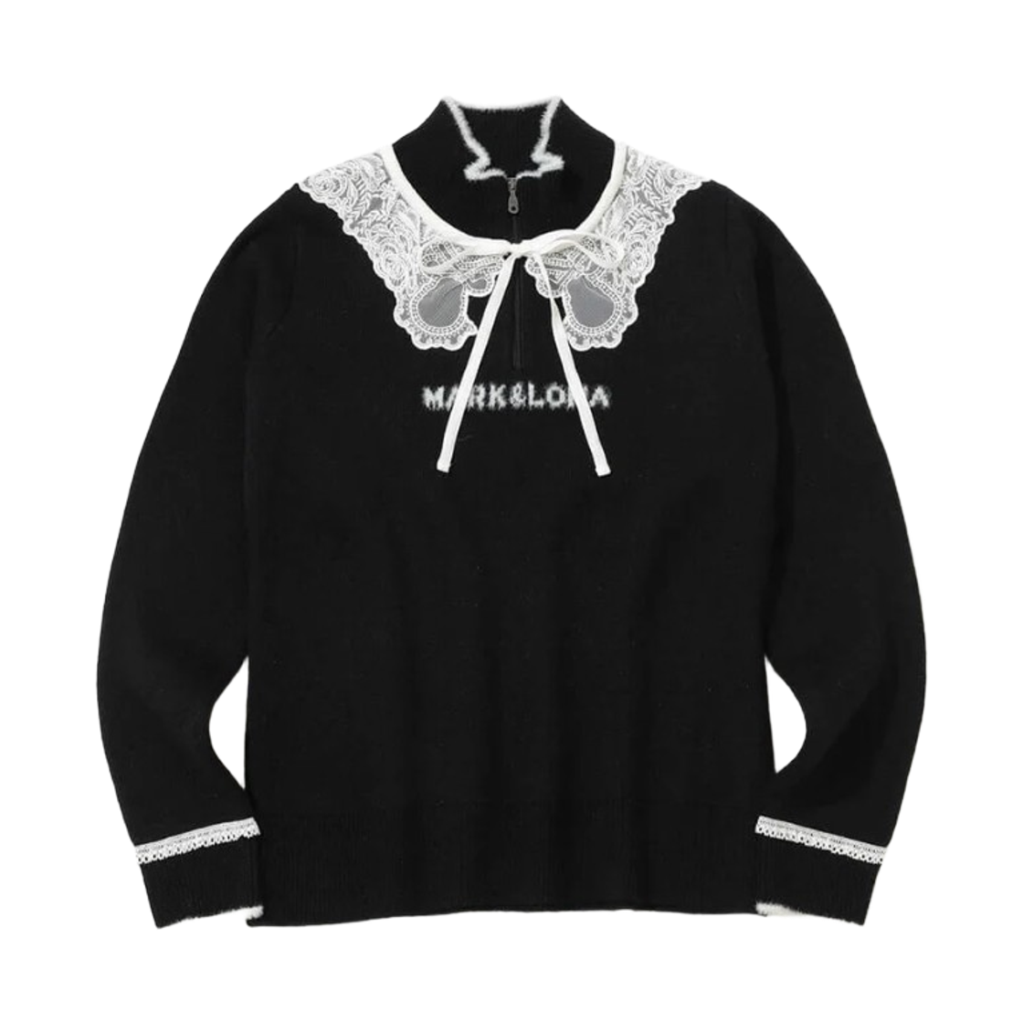 MLW-5C-AB05 (W) Mark & Lona Sylph Skully Lace Mohair Knit Black