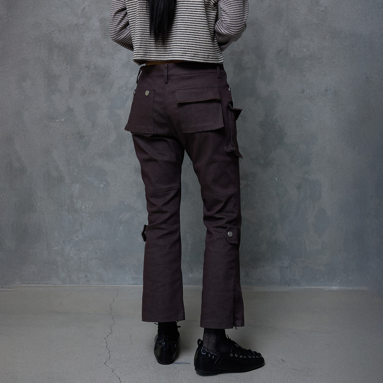 스틸레써디 리본 포켓 앵클 팬츠 브라운(Still Lethardy Ribbon Pocket Ankle Pants Brown) - 6