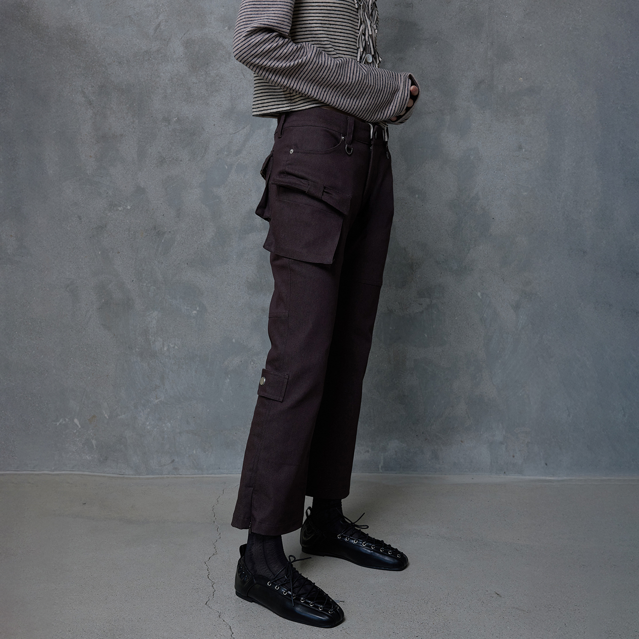 스틸레써디 리본 포켓 앵클 팬츠 브라운(Still Lethardy Ribbon Pocket Ankle Pants Brown) - 4