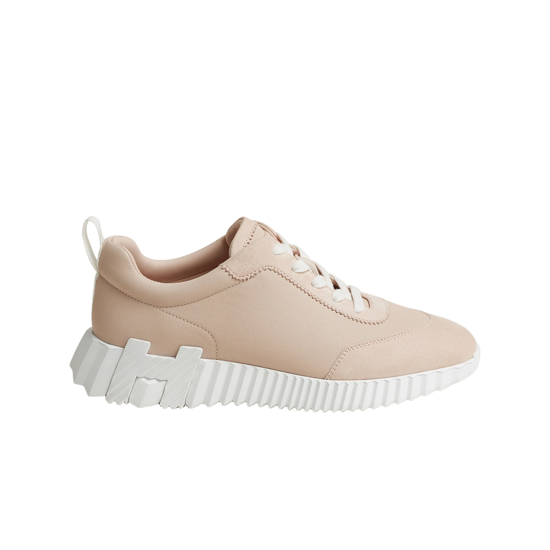 H221176ZKG (W) Hermes Bouncing Sneakers Sport Suede Goatskin & Rose Palomino