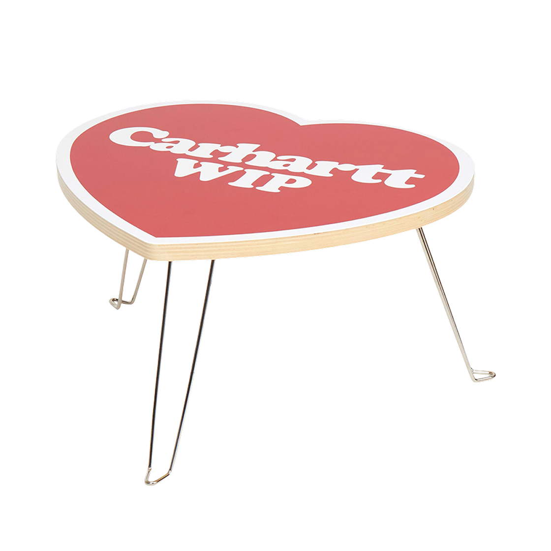 I035830-3FX-XX Carhartt WIP Heart Folding Table Scarlet White