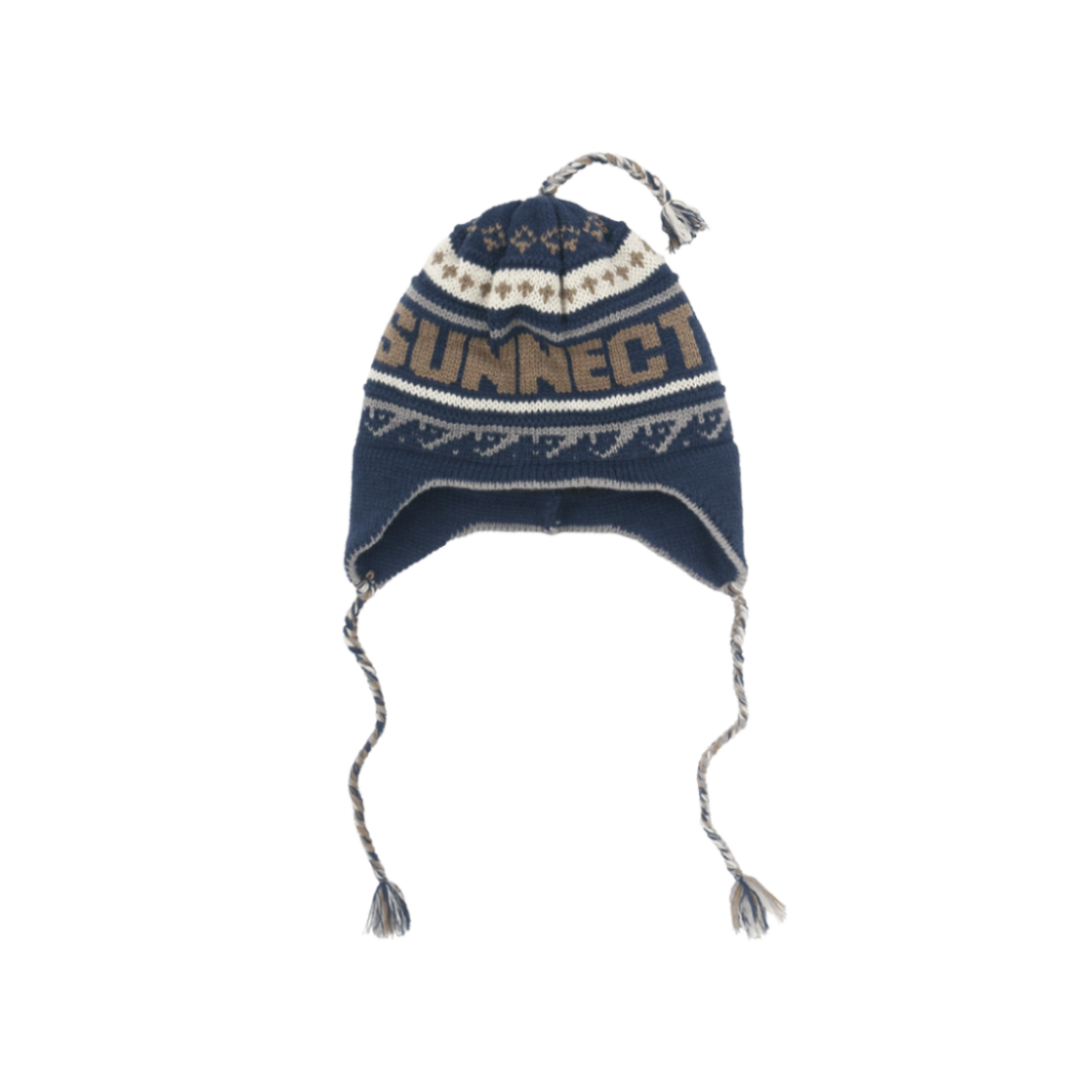 써넥트 태슬 자카드 비니 네이비(SUNNECT Jacquard Tassel Beanie Navy) - 2