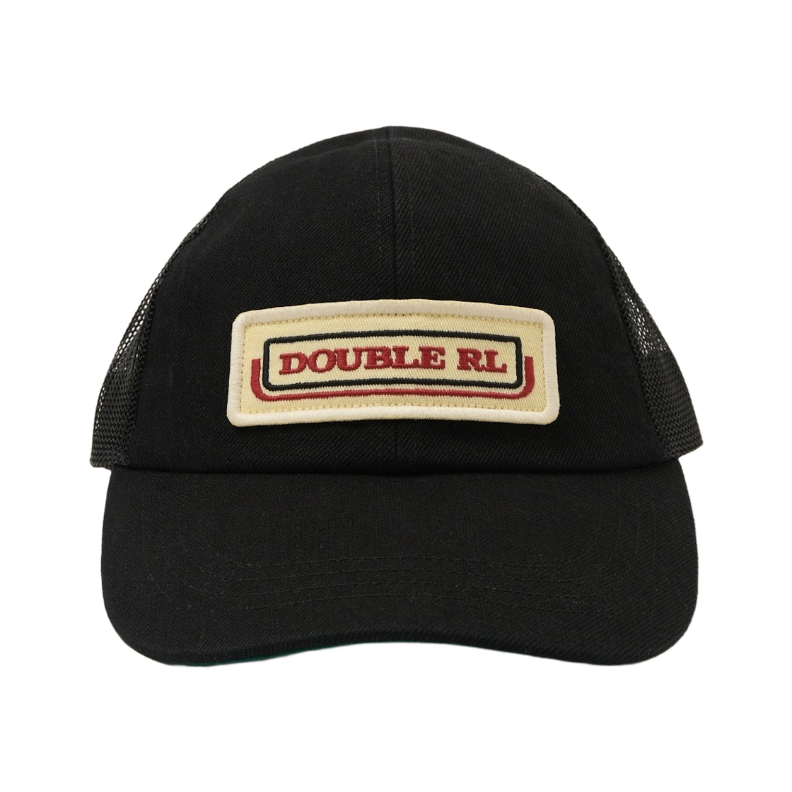더블알엘 로고 패치 트윌 트러커 캡 블랙(Double RL Logo Patch Twill Trucker Cap Black)